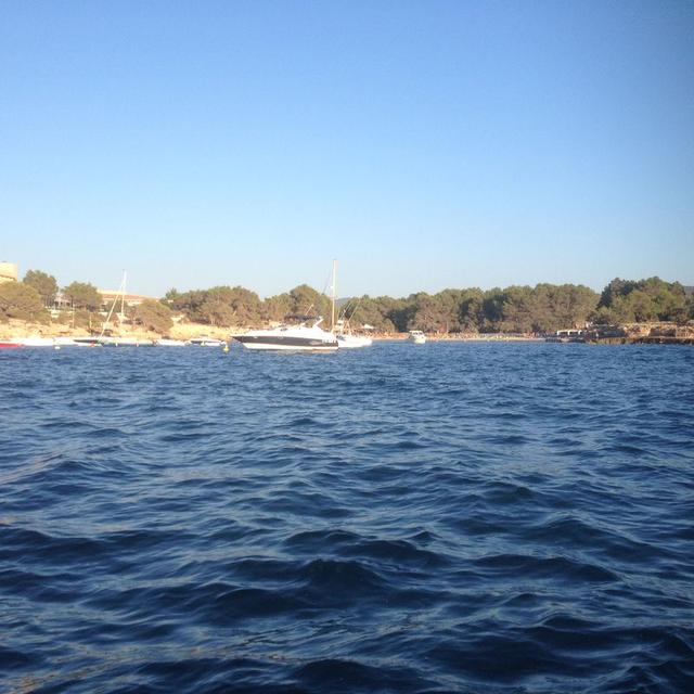 The bay at Port des Torrent seen from the water